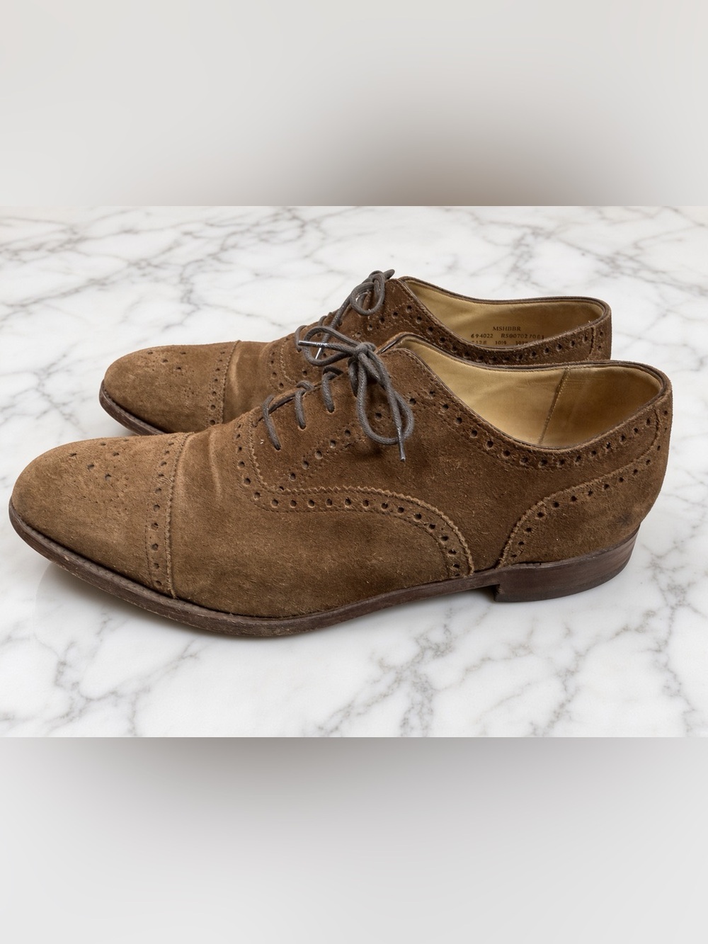 Charles Tyrwhitt Brown Suede Cap Toe Oxford Brogues UK 10.5 / US 11.5 England D
